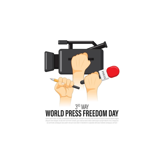 Vecteur illustration vectorielle pour la journée mondiale de la liberté de la presse le 3 mai
