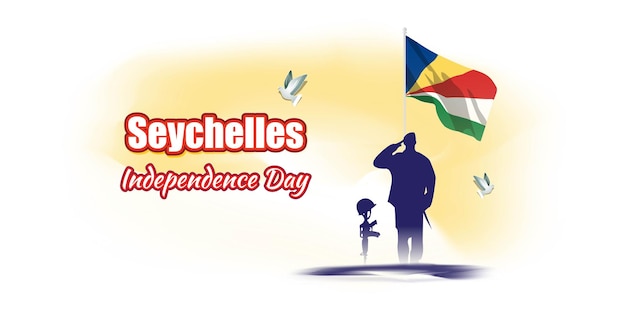 Illustration Vectorielle Pour Le Joyeux Jour De L'indépendance Des Seychelles