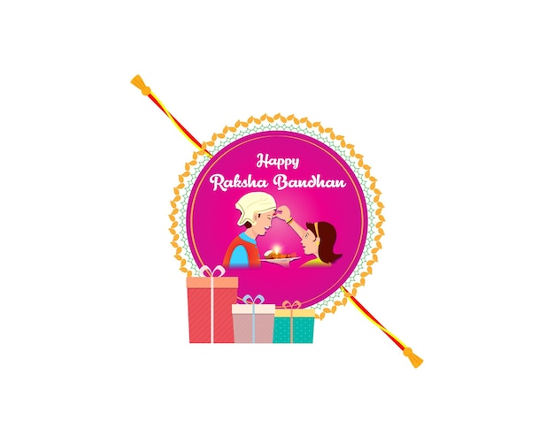 Illustration Vectorielle Pour La Salutation Du Festival Indien Raksha Bandhan