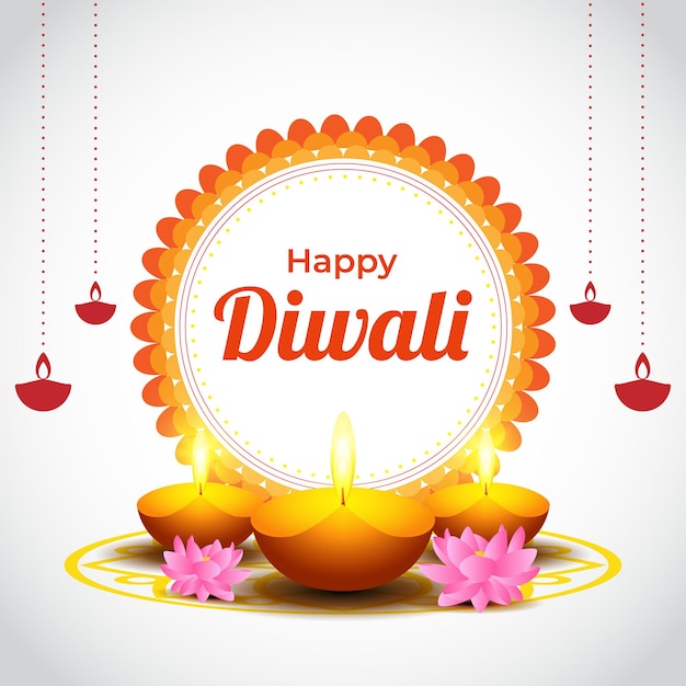 Illustration Vectorielle Pour La Salutation Happy Diwali