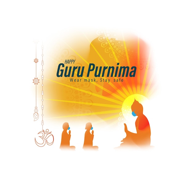 Vecteur illustration vectorielle pour les salutations du festival guru purnima