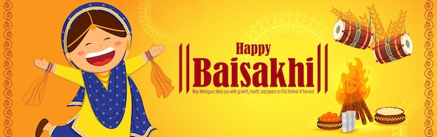 Illustration Vectorielle Pour Les Souhaits De Happy Baisakhi