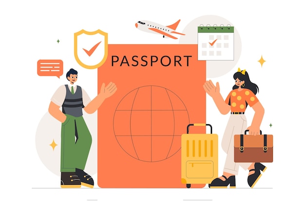Illustration vectorielle de la profession diplomatique mettant en vedette les négociations internationales et la signature d'accords pour la représentation mondiale des pays