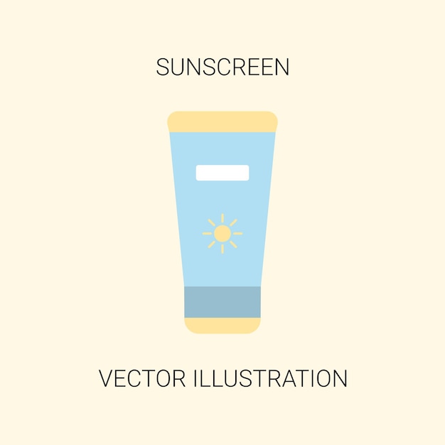 Illustration Vectorielle De Protection Solaire élément De Conception Avec Thème D'été