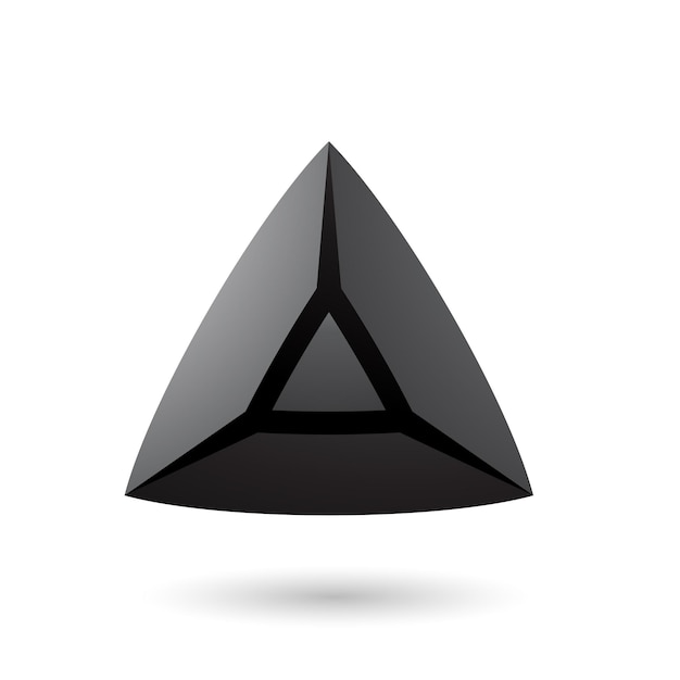 Vecteur illustration vectorielle de pyramide 3d noir et gras