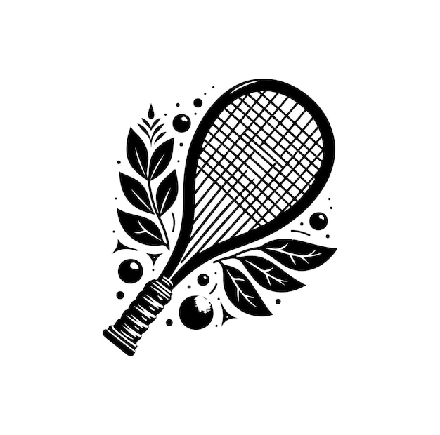 Illustration vectorielle de la raquette de squash