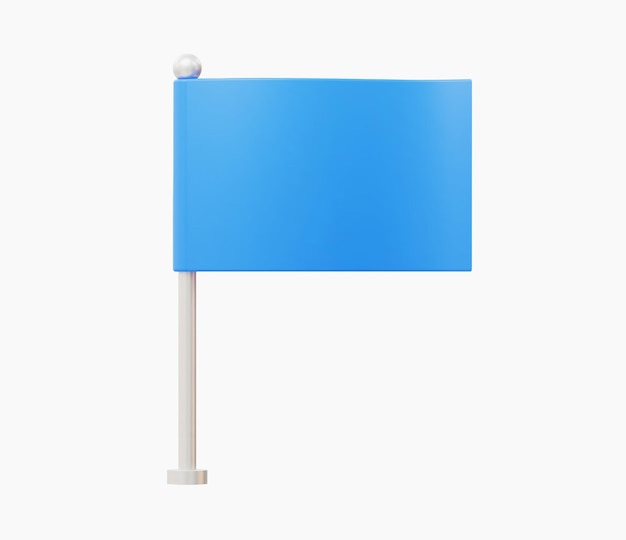 Illustration vectorielle réaliste en 3D de l'icône du drapeau