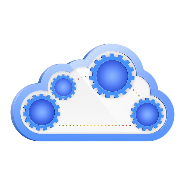 Vecteur illustration vectorielle réaliste et détaillée du concept de cloud computing