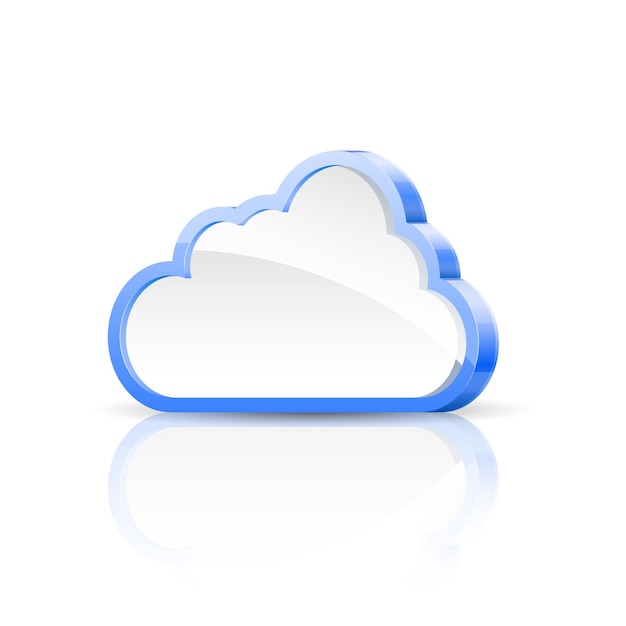 Illustration vectorielle réaliste et détaillée du concept de cloud computing