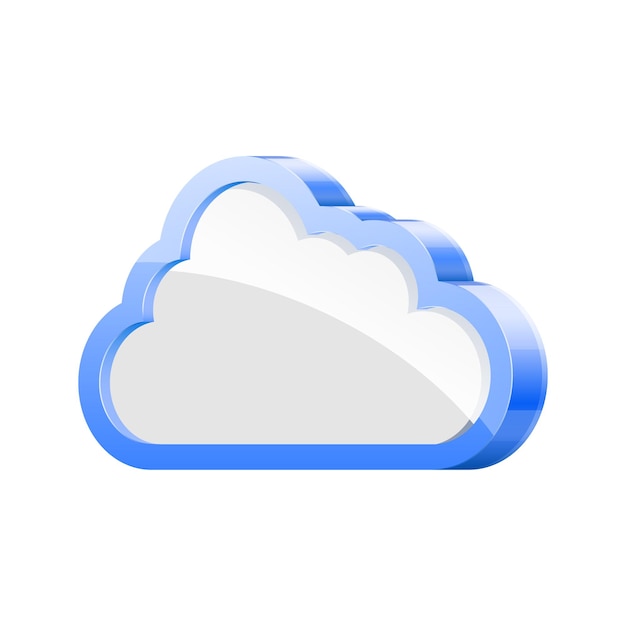 Illustration vectorielle réaliste et détaillée du concept de cloud computing