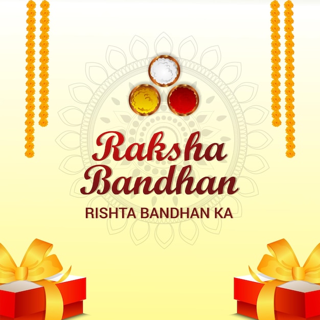 Illustration Vectorielle Réaliste De Fond De Célébration Heureux Raksha Bandhan