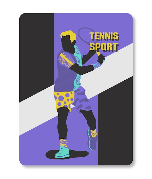 Vecteur illustration vectorielle réaliste graphique tennis sport