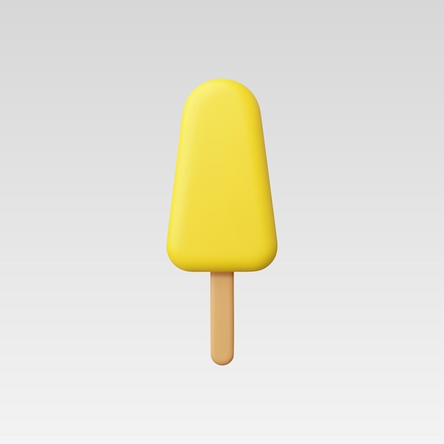 Illustration vectorielle réaliste de l'icône de crème glacée 3D