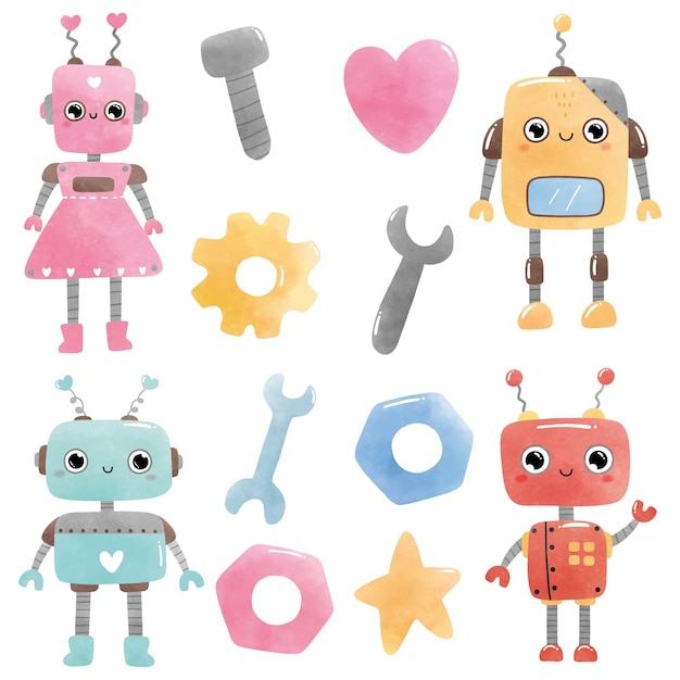 Illustration Vectorielle De Robot Robot Mignon