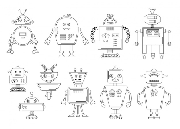 Illustration Vectorielle D'un Robot