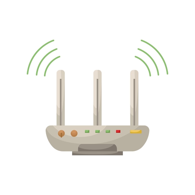 Illustration vectorielle d'un routeur domestique. Internet sans fil à domicile. Style plat