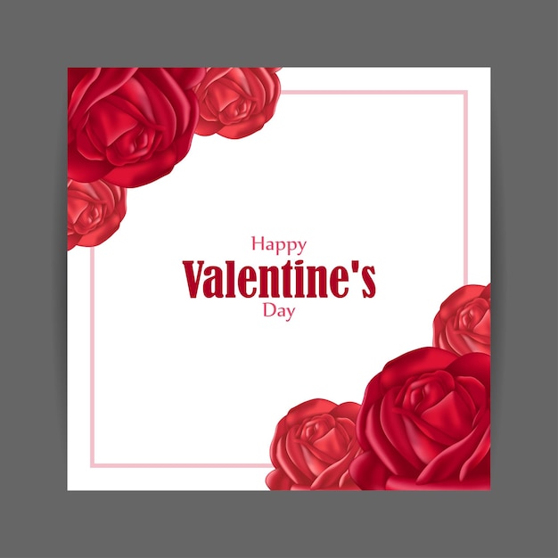 Illustration vectorielle de la salutation de concept Happy Valentine's Day Photoframe