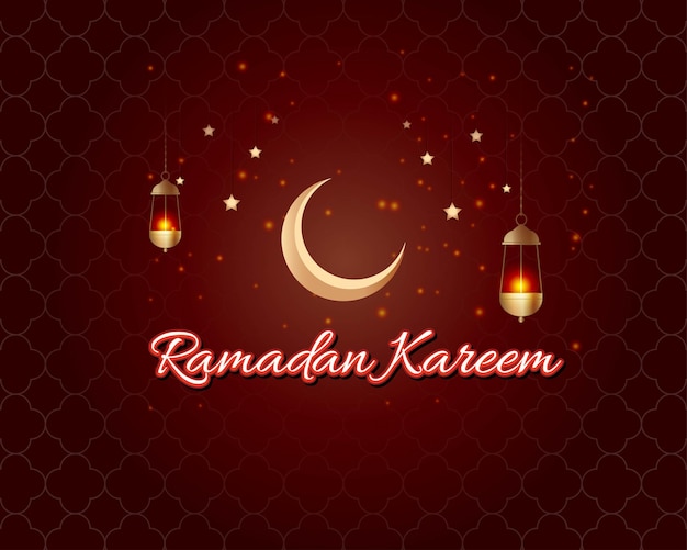 Illustration Vectorielle De La Salutation Du Ramadan Kareem