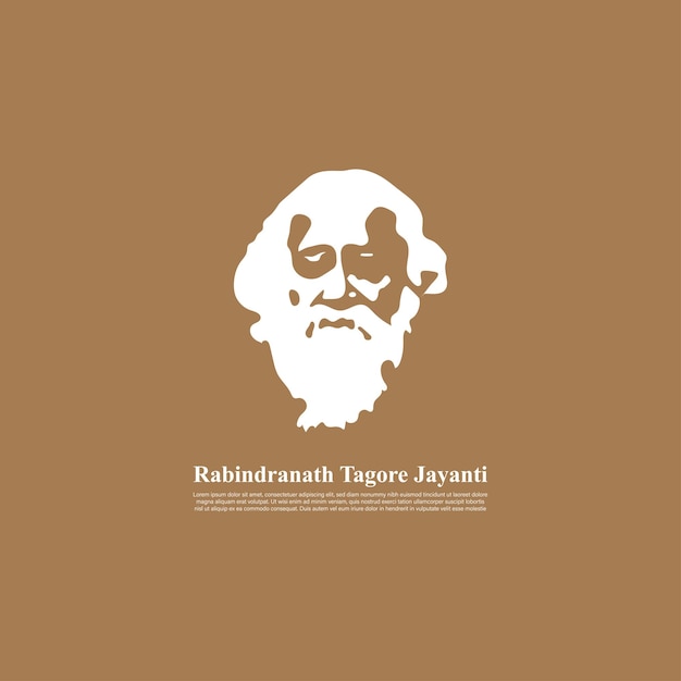 Illustration Vectorielle De La Salutation Happy Rabindranath Tagore Jayanti