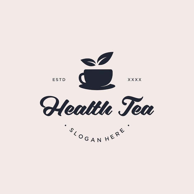 Illustration Vectorielle De Santé Thé Logo Design