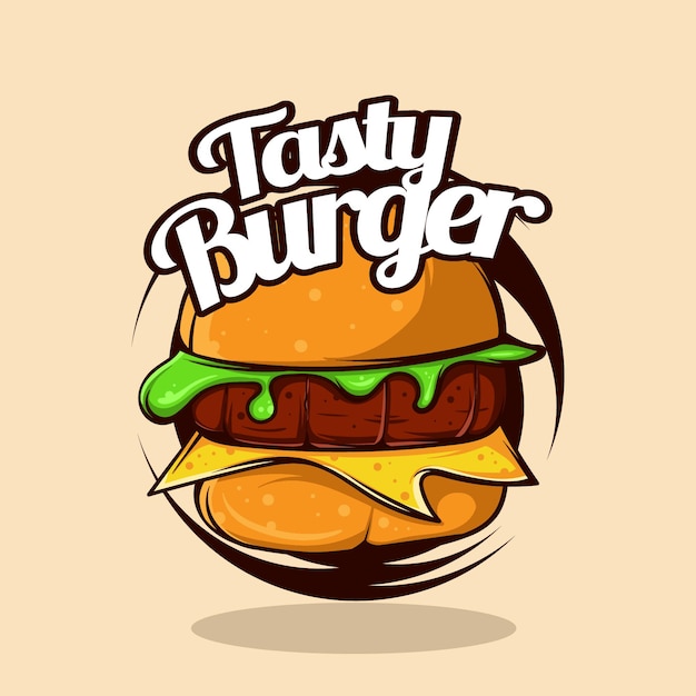 Illustration Vectorielle De Savoureux Burger à La Main