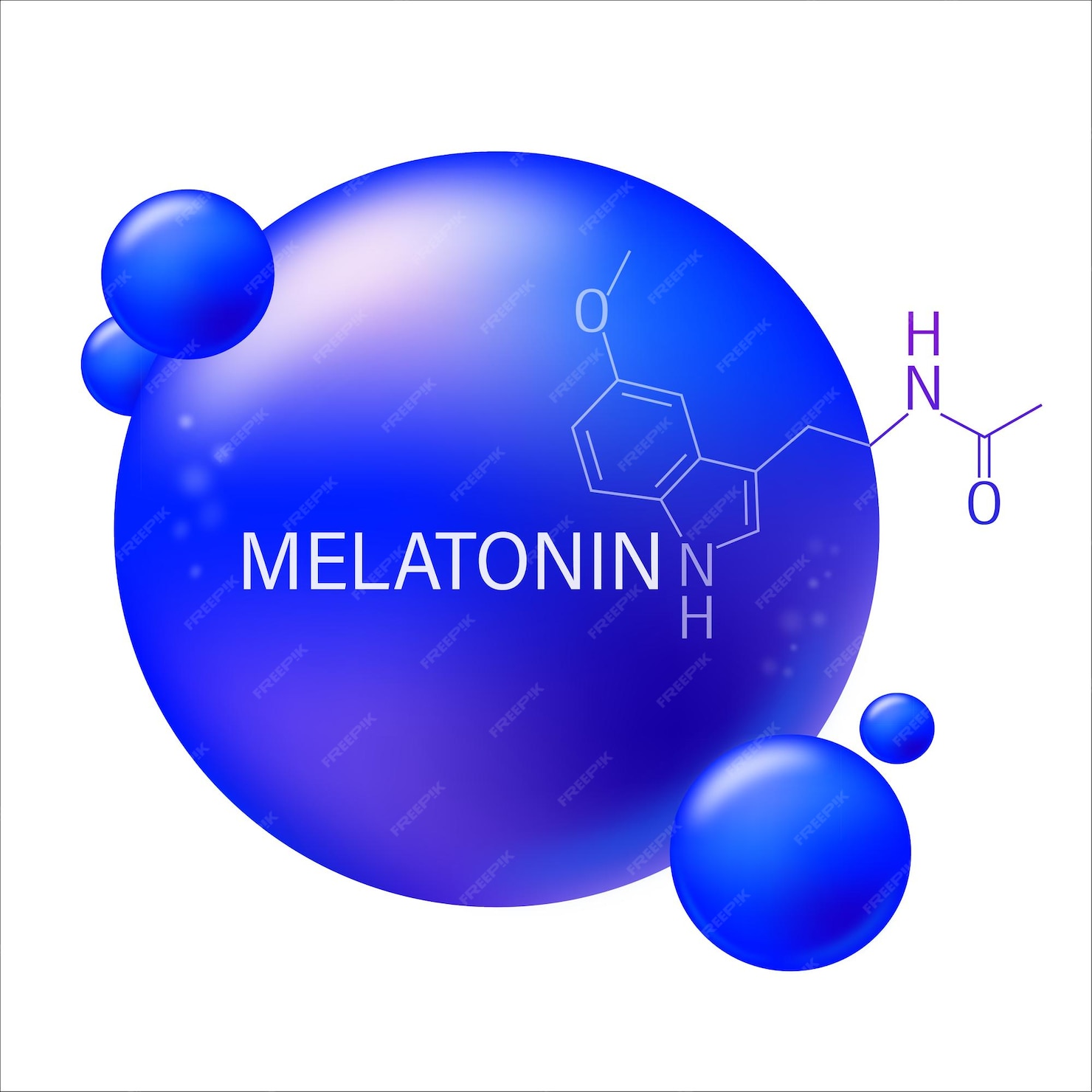 Illustration Vectorielle Scientifique De La Molécule De Mélatonine Pour ...