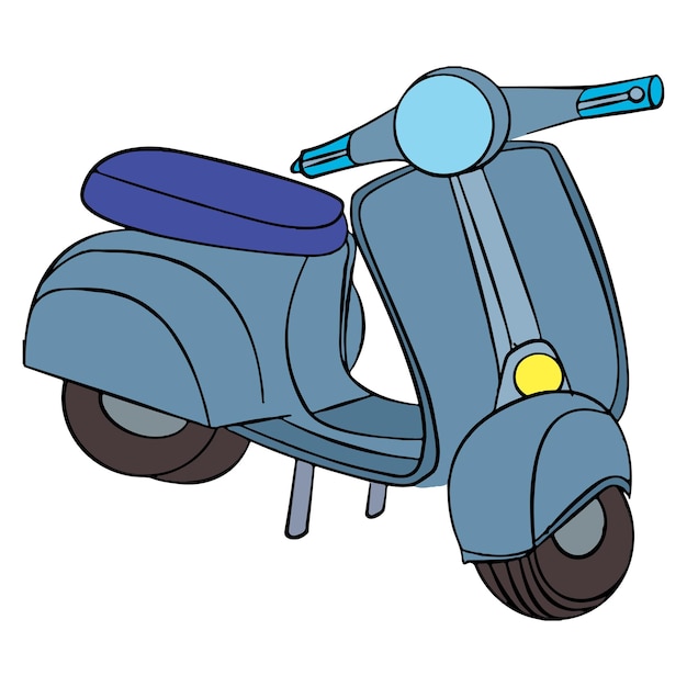 Une Illustration Vectorielle D'un Scooter à Deux Roues