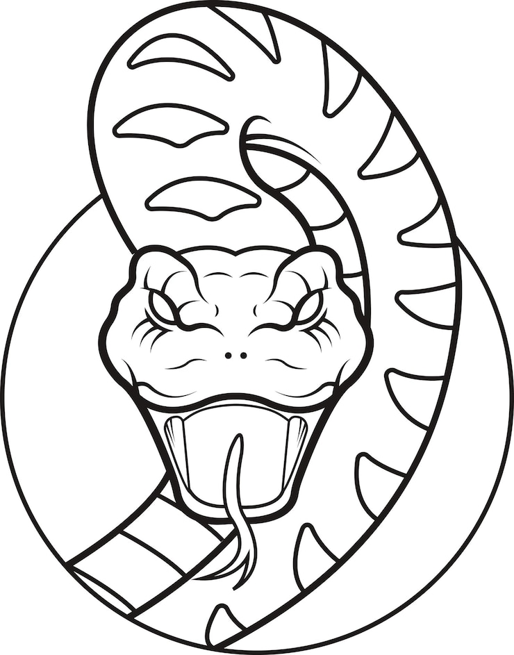 Vecteur illustration vectorielle de serpent mignon