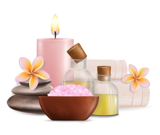 Illustration vectorielle des services de salon de bien-être et de spa