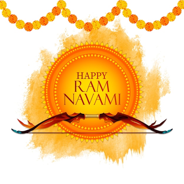 Vecteur l'illustration vectorielle de shree ram navami