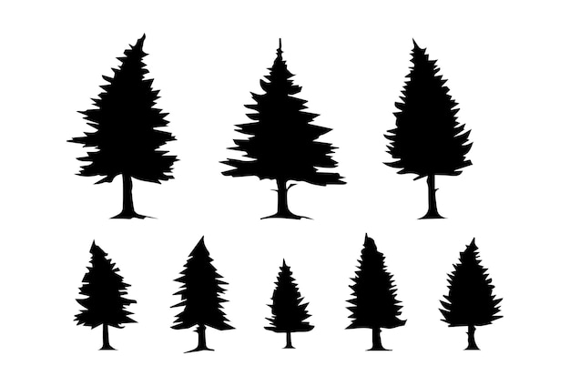 illustration vectorielle de la silhouette d'un arbre