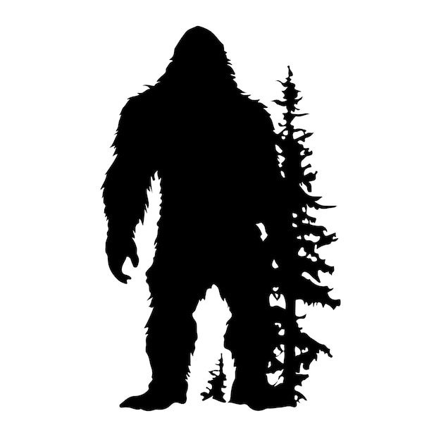 Vecteur illustration vectorielle de la silhouette du bigfoot