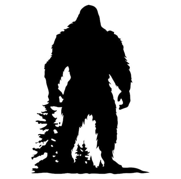 Vecteur illustration vectorielle de la silhouette du bigfoot