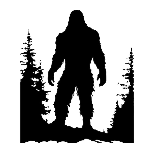 Vecteur illustration vectorielle de la silhouette du bigfoot
