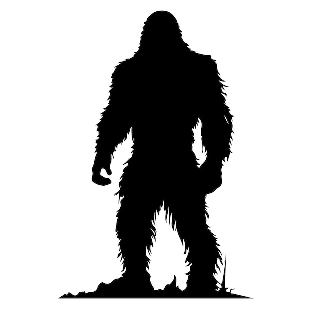 Vecteur illustration vectorielle de la silhouette du bigfoot