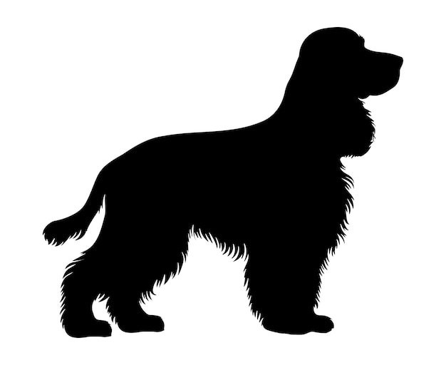 Vecteur l'illustration vectorielle de la silhouette du cocker spaniel