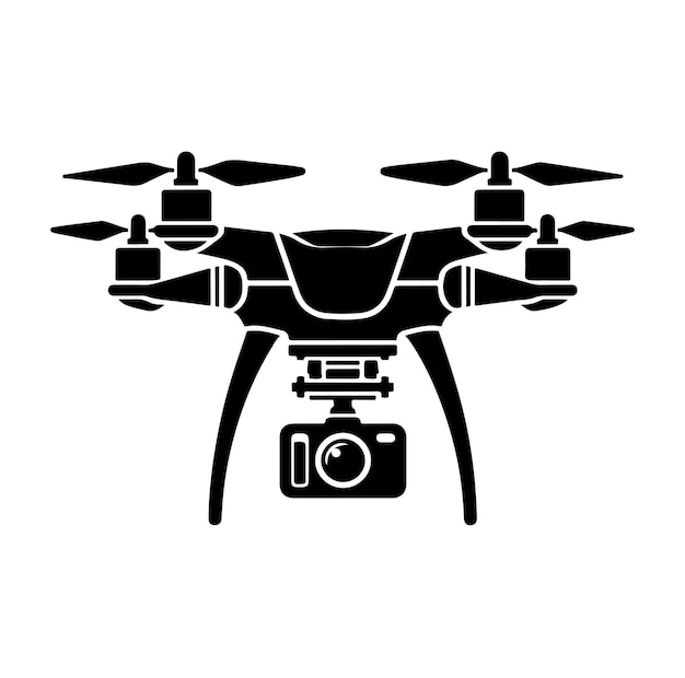 illustration vectorielle de la silhouette du drone