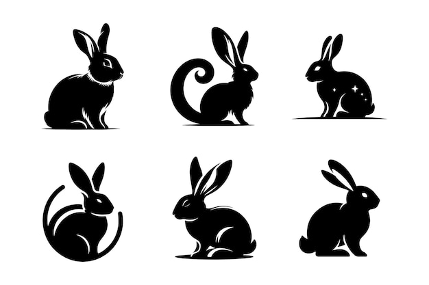 Vecteur illustration vectorielle de la silhouette du lapin