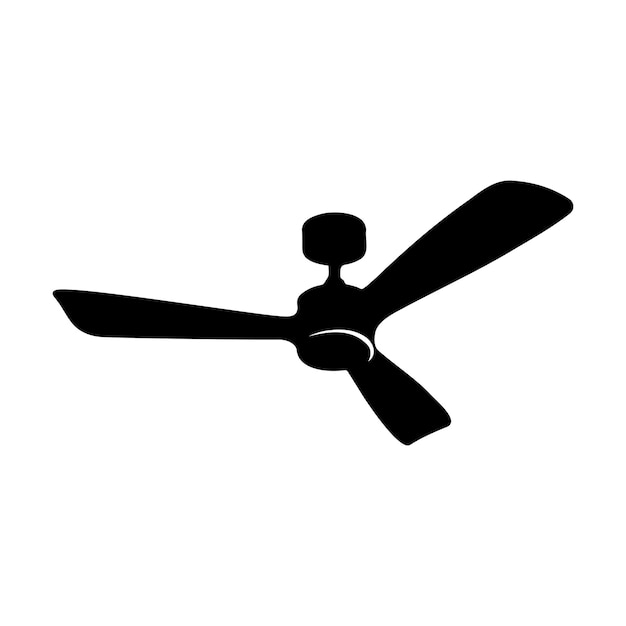 Illustration vectorielle de la silhouette du ventilateur de plafond
