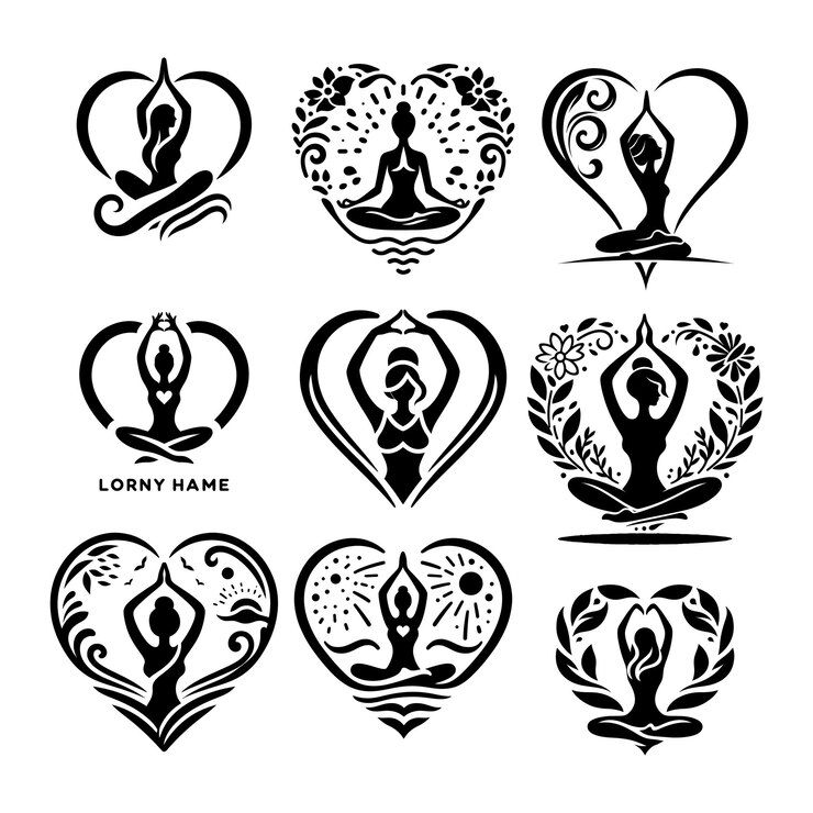 Vecteur illustration vectorielle de la silhouette féminine du yoga sur fond blanc