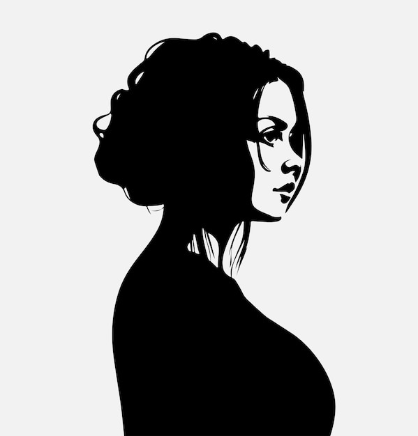 Vecteur illustration vectorielle de la silhouette d'une femme