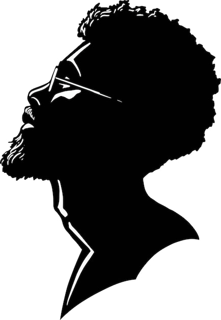 illustration vectorielle de silhouette homme noir