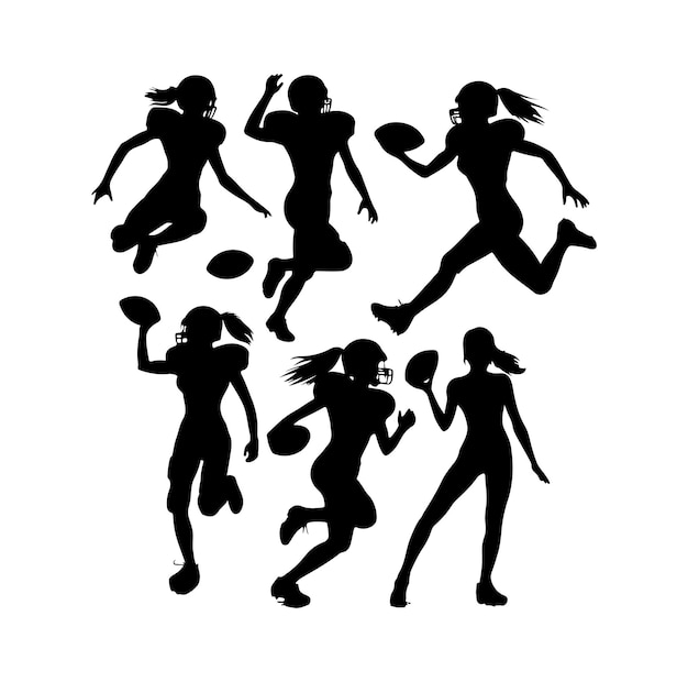 Vecteur illustration vectorielle de la silhouette d'un joueur de football