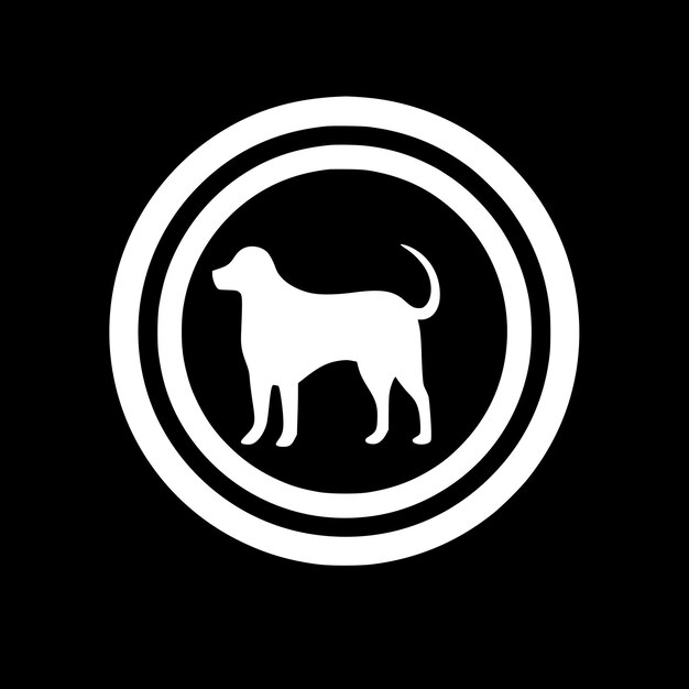 Vecteur illustration vectorielle de la silhouette minimaliste et simple du chien