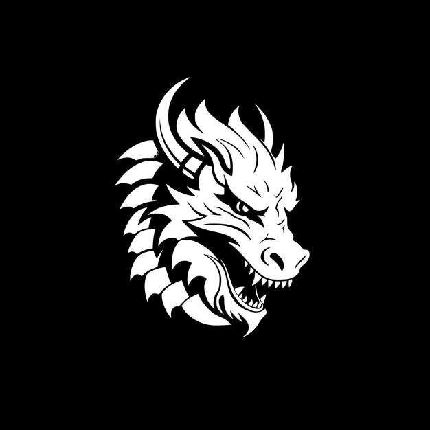 Vecteur illustration vectorielle de la silhouette minimaliste et simple du dragon
