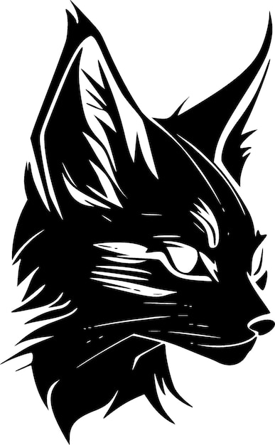 Vecteur illustration vectorielle de la silhouette minimaliste et simple de wildcat