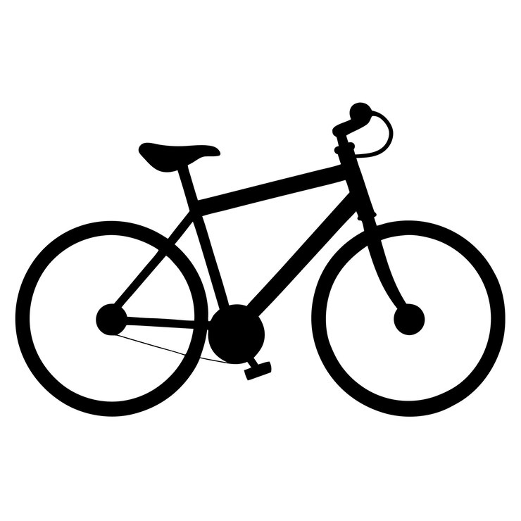 Vecteur illustration vectorielle de la silhouette d'un vélo