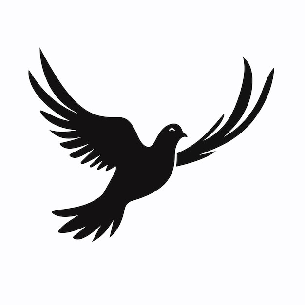 Illustration vectorielle des silhouettes de colombe