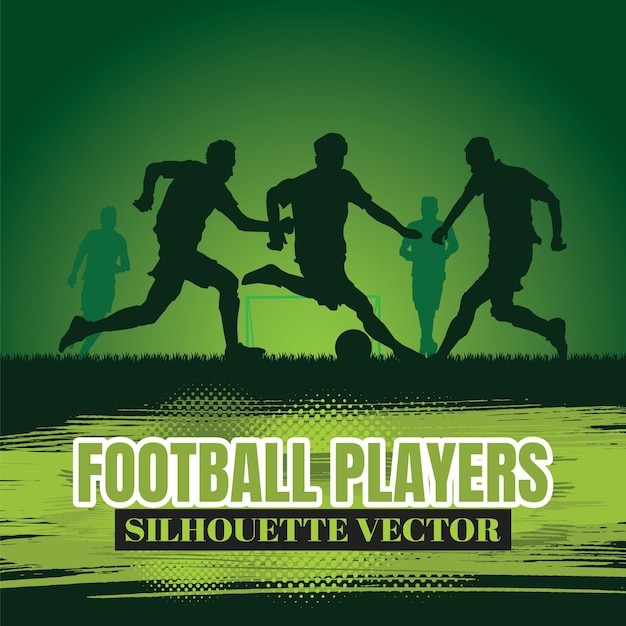 Illustration Vectorielle De Silhouettes De Football.