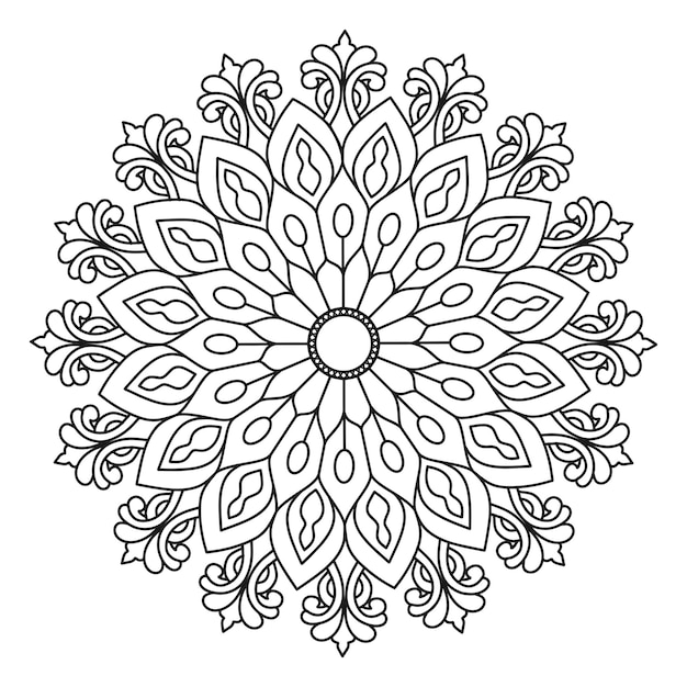 Vecteur illustration vectorielle simple de l'art du mandala